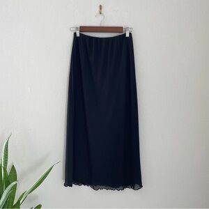 American Eagle Black Slip Skirt Mid Length Mesh Small